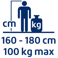 Taille 160 à 180 cm | Poids max 100 kg