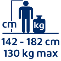 Taille 142 à 182 cm | Poids max 130 kg