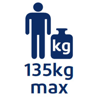 Poids max 135 kg