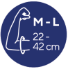 Taille brassard M-L : 22-42 cm
