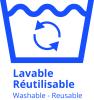 Lavable et réutilisable